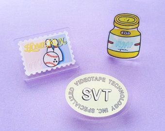 Various SVT-Inspired Acrylic Pins