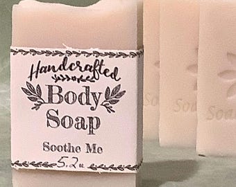 Soothe Me Vegan Bar Soap: Sensitive, Dry, Itchy Skin, Unscented, Extremely Gentle