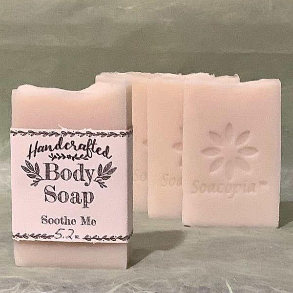 Soothe Me Soap, Sensitive Skin Soap, Soothing Soap, Mild Vegan Bar Soap, Dry Skin Soap, Soap for Itchy Skin, Pure Fresh Clean