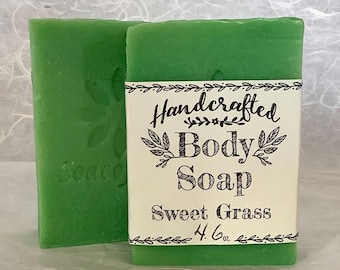 Sweet grass Soap, Fresh Green Soap Just in Time for Spring