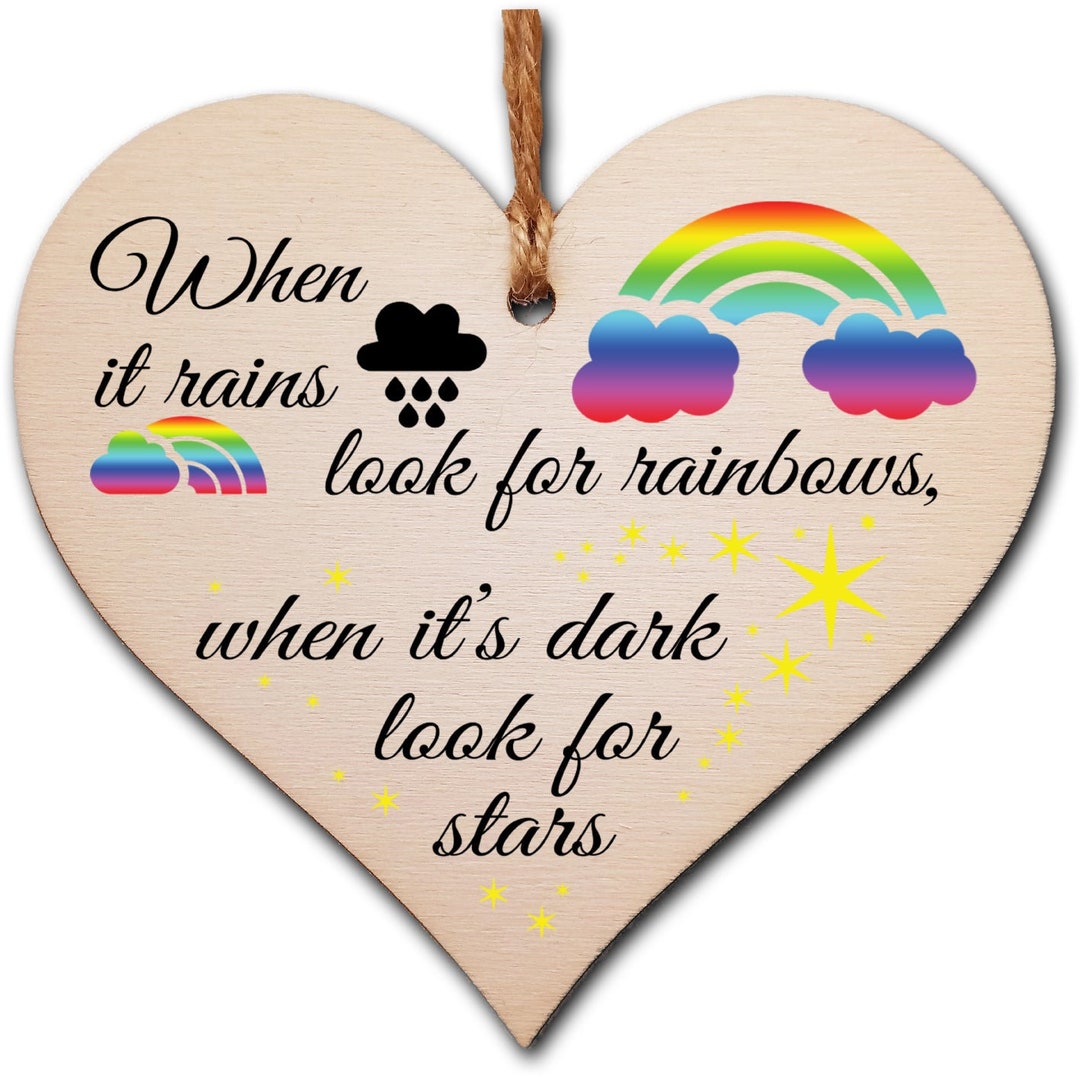 Handmade Wooden Hanging Heart Plaque Gift for Someone Special ...