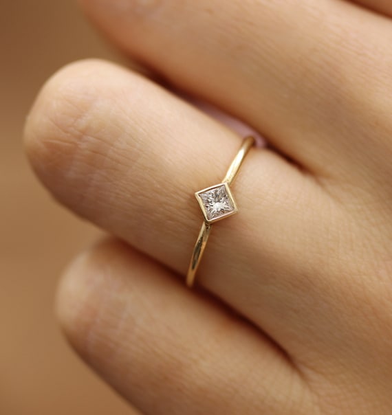 1.00 Carat F-VS2 Princess Cut Diamond Wedding Band Ring 14k White Gold –  Liori Diamonds