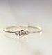 Three Stone Round Diamond Engagement Ring,Bezel Set Engagement Wedding Band, Wedding Band,Half Eternity Band Prong Setting,Stackable Ring 