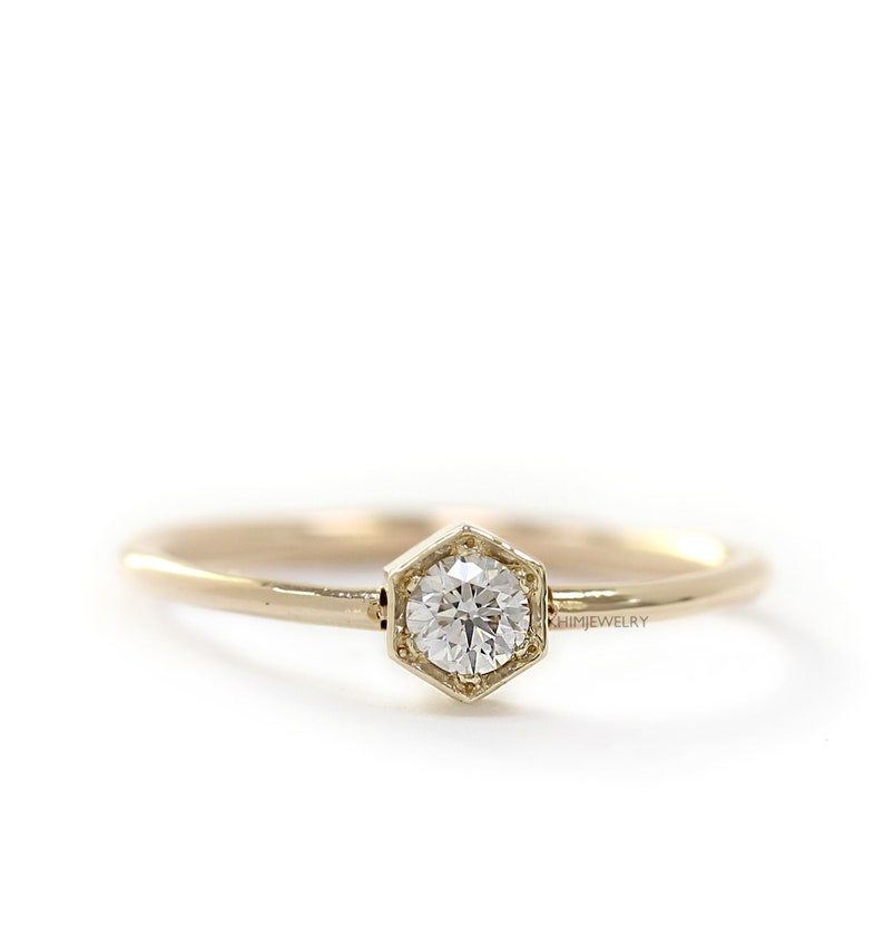 hexagon diamond engagement ring hexagon diamond engagement ring