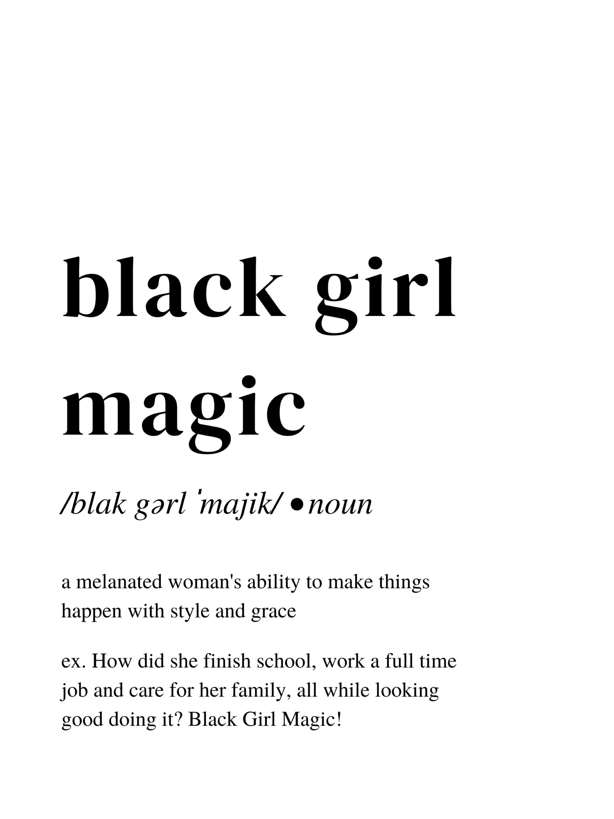Black Girl Magic Wall Art - PRINTABLE - Etsy