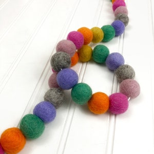 Rainbow Felt Ball Garland, Wool Felt, Felt Ball Banner, Felt Banner, Felt Ball, Rainbow Garland, Rainbow, Rainbow Decor, Garland