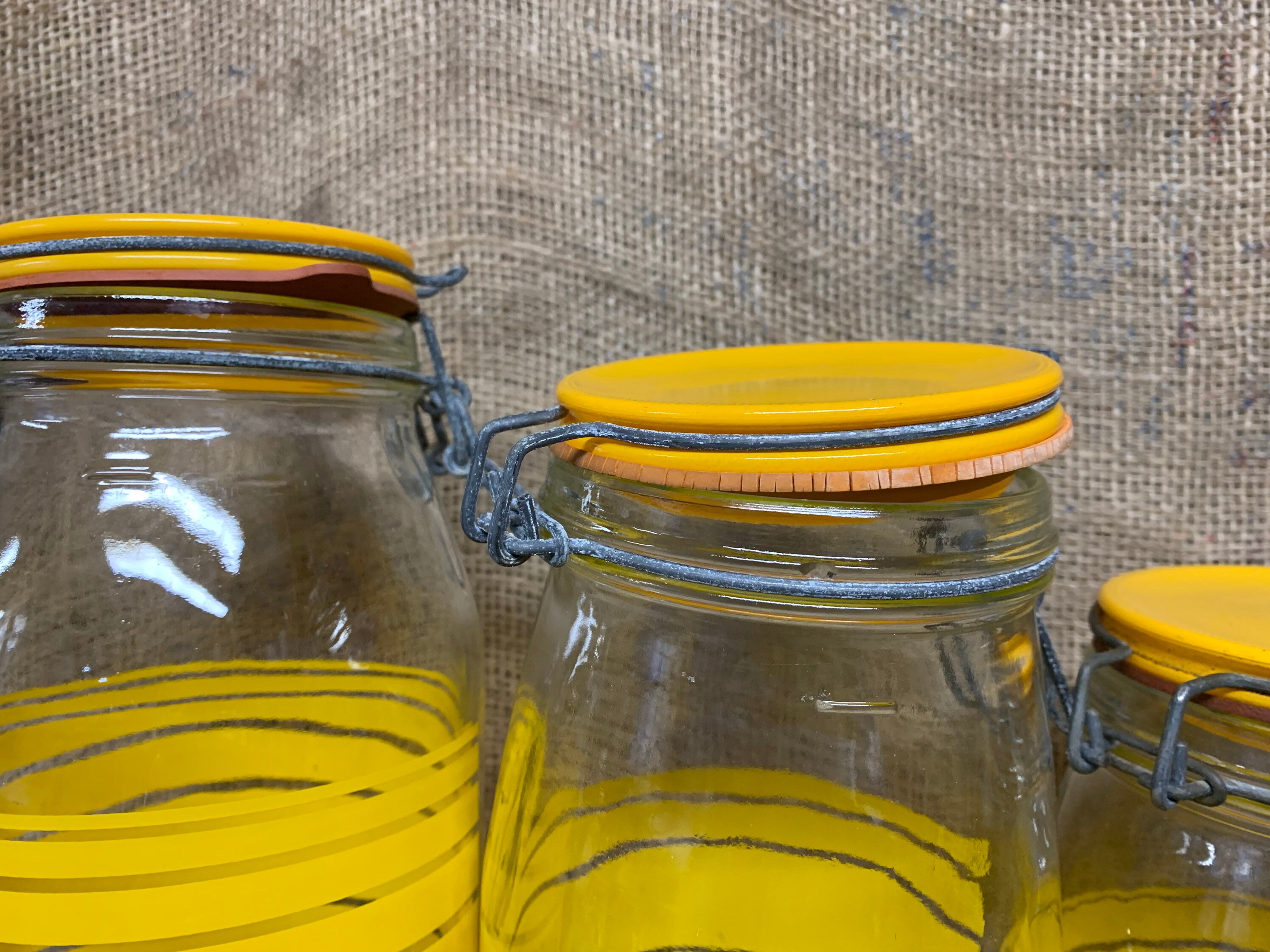 etsy glass storage jars