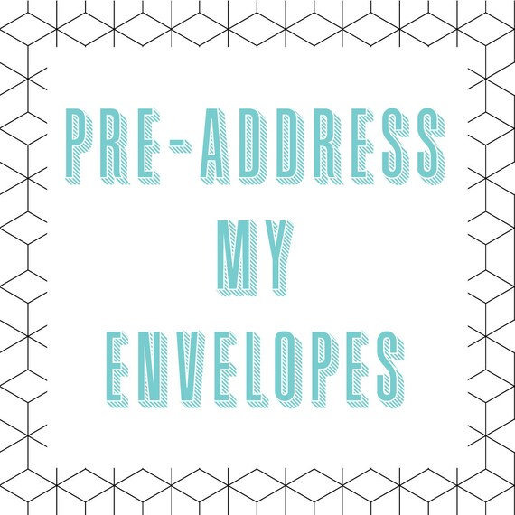 Preaddressed Envelopes 10/pack Etsy