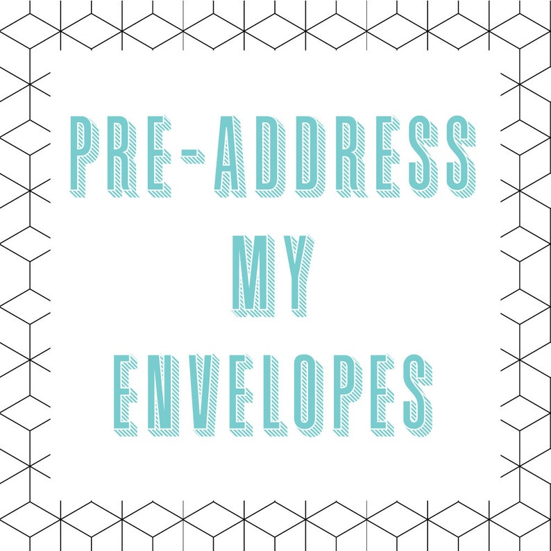 Preaddressed Envelopes 10/pack Etsy