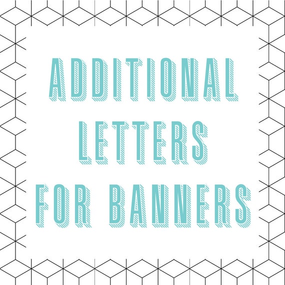 Additional Letters/Designs for Banners - Can only be purchased with a purchase of a Banner Il_570xn