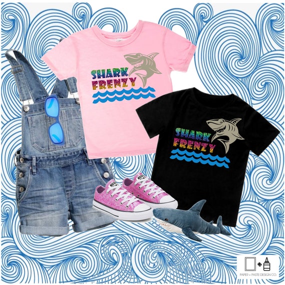 Shark Frenzy Shirt- We Can Be Heroes- Guppy- Kid Tee- Netflix movie Il_570xn