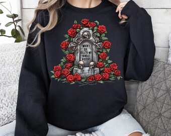 Wenn ich sterbe, lösche mein Kindle Geschichte Sweatshirt - Reader Sweater - Book Sweater