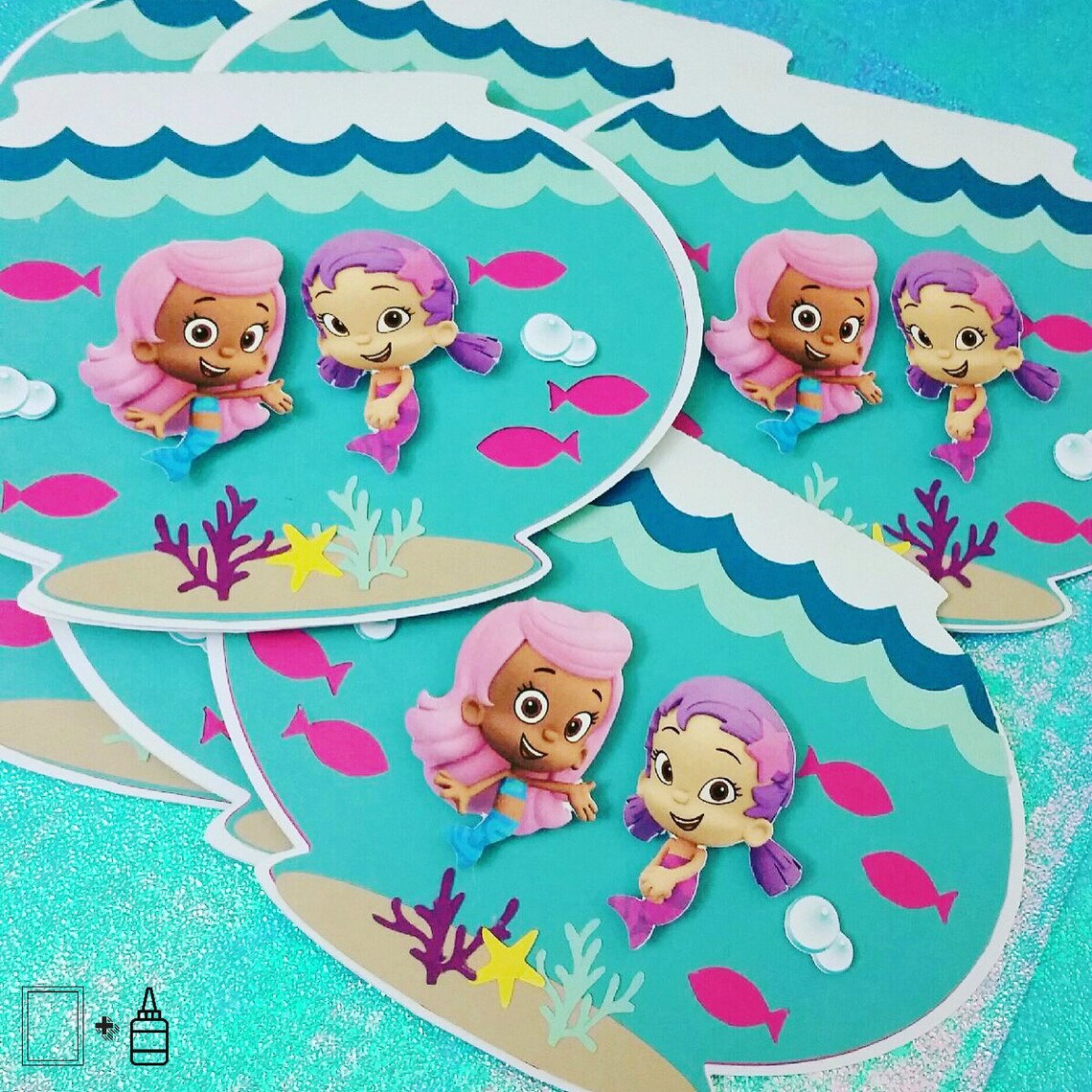 Bubble Guppies Invitations Fish Bowl Invitation Birthday Etsy
