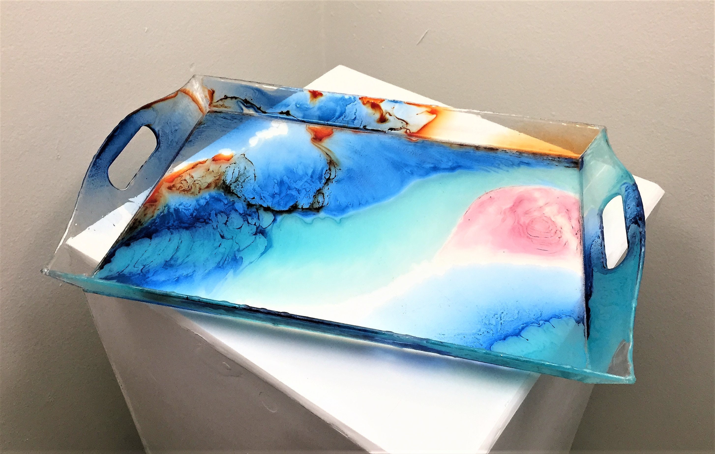 HandMade Resin Serving Tray Etsy