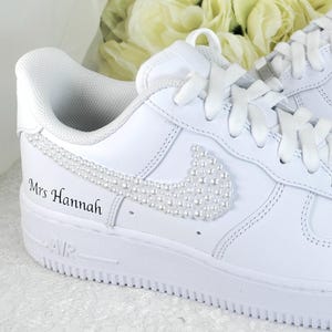 Personalised Genuine Nike AF1 Air Force 1 Trainers for Bride or Groom, Customised Bridal Sneakers, Alternative Wedding Shoes