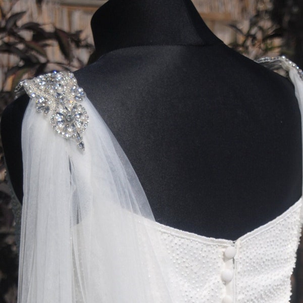 Wedding Cape - Bridal Drape Cape Veil