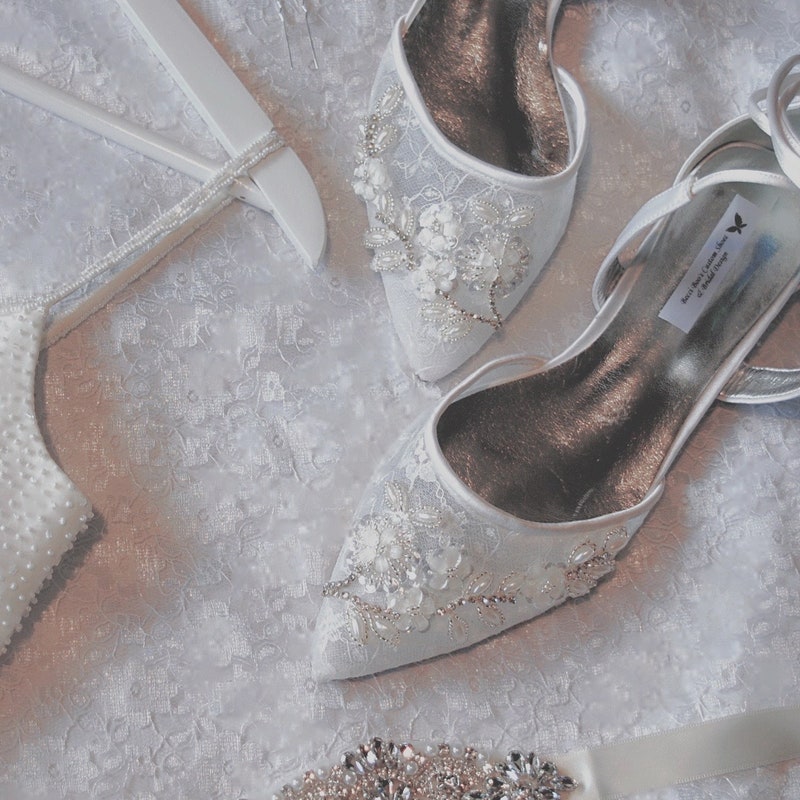 flat wedding shoes with ankle strap