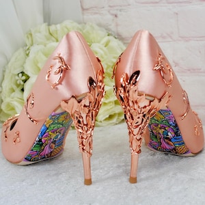 Rose Gold Heels - Etsy
