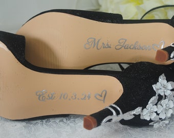 Custom Wedding Surname & Date on Sole, Personalised Name and Date, Personalize Wedding Shoes, Add-on for orders only