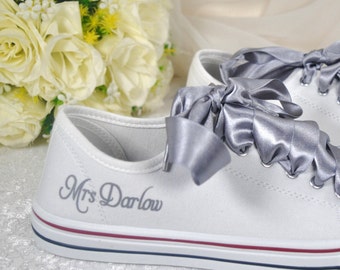 DIY Wedding Converse. Wedding Shoe Vinyl, Iron On Transfer Stickers, Iron On Vinyl, Custom Wedding Shoes, Personalised Sneakers, Trainers