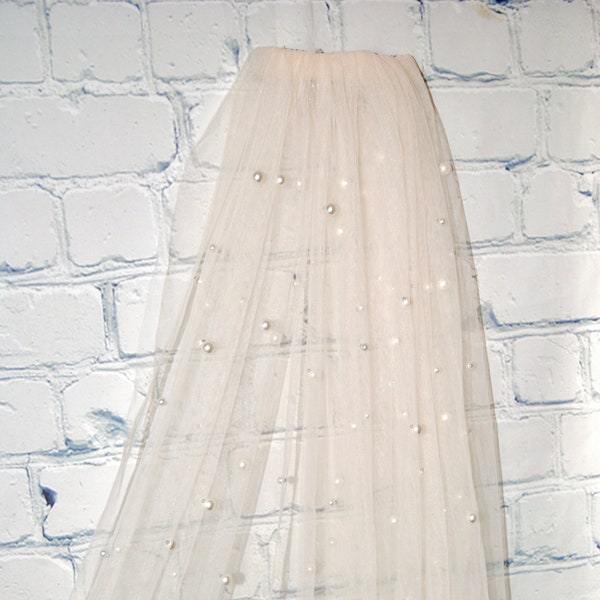 Champagne Pearl Bridal Veil, Various lengths, Cathedral Veil, Champagne Veil, Wedding Veil for Bride