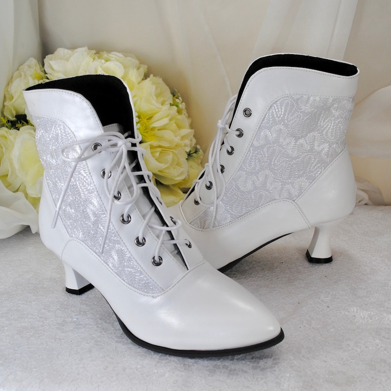 Wedding Lace Boots Etsy