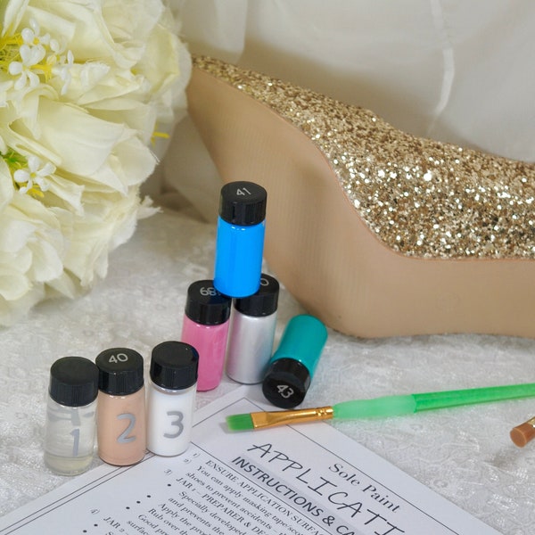 DIY Wedding Shoes, Sole Paint for Bridal Shoes, Customise Your Colour - Add Colour to the Soles of Your Wedding Shoes