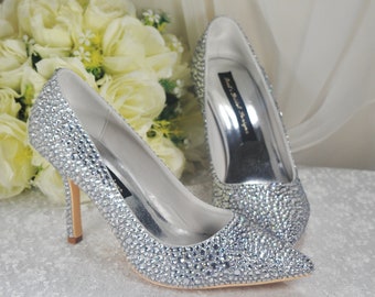 Cinderella Crystal Wedding Shoes: Swarovski Style Bridal Heels