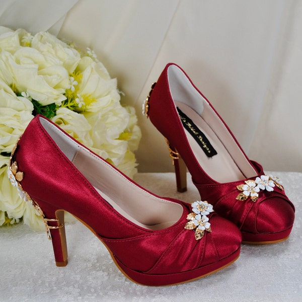 Bridal Shoes Low Heel Etsy