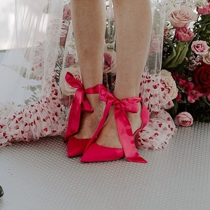 Raspberry shoes for wedding hot sale