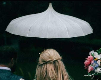 Wedding Umbrella, Vintage Umbrella, Wedding Brolly Personalised, Rainy Wedding , Bridal Brolly, Bridal Umbrella