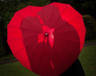 Heart Wedding Umbrella, Bridal Brolly - IN STOCK