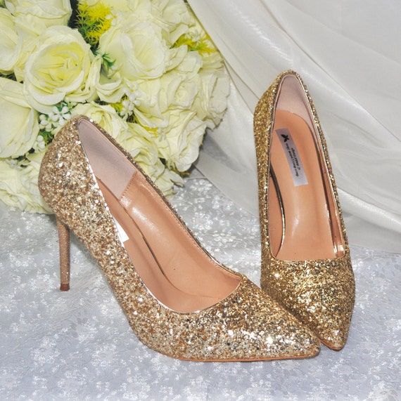 Cinderella Gold Glitter Strappy Heels | Cinderella Shoes