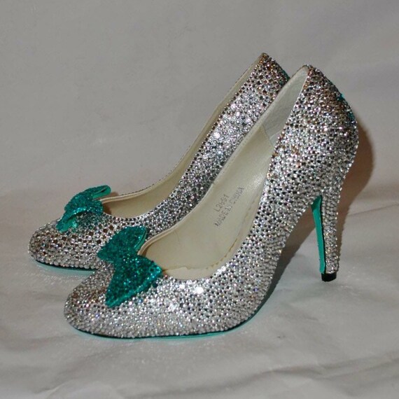 Cinderella Heels Swarovski Crystal Bridal Shoes Wedding 