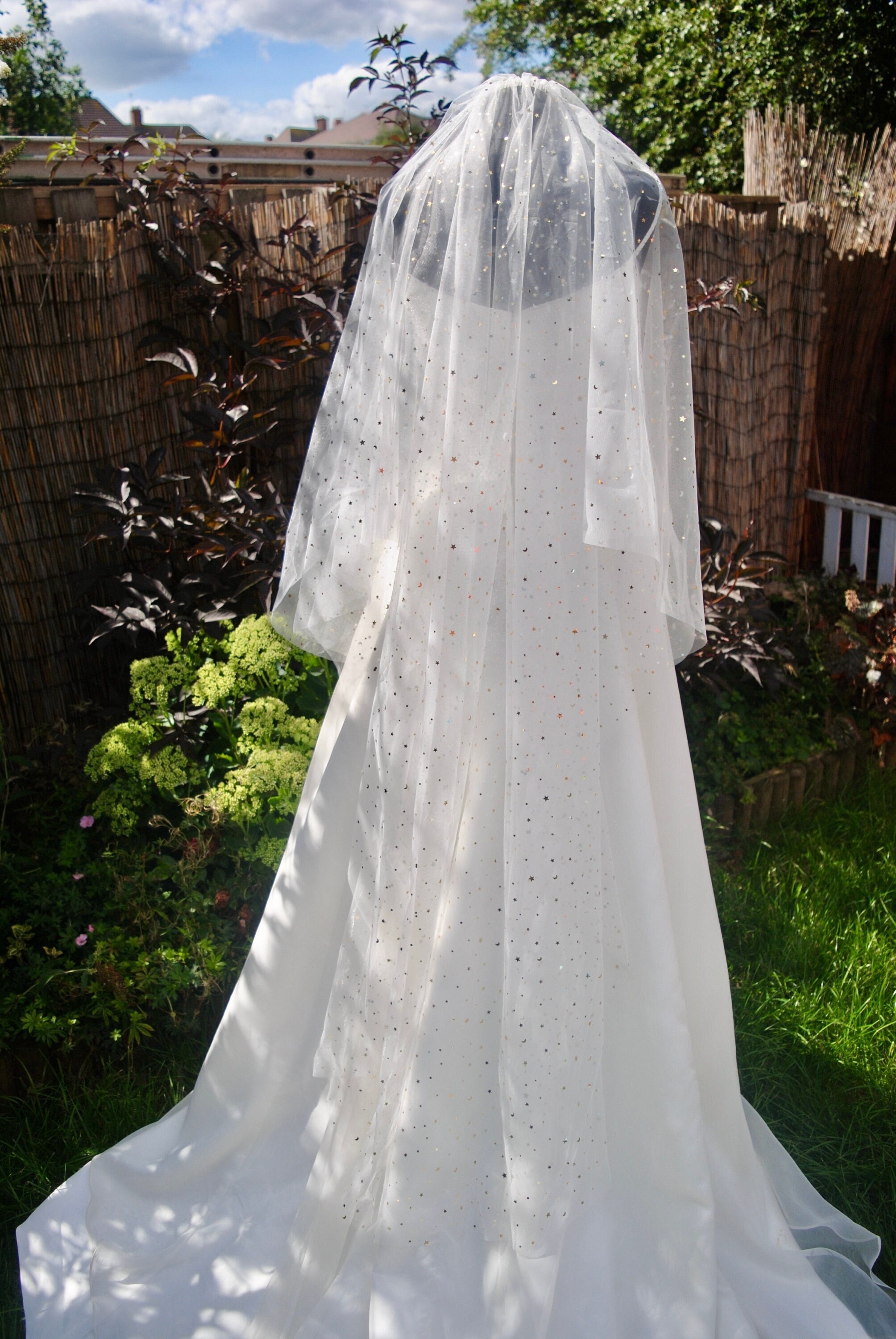 75-500cm White/Ivory Bridal Veil With Pearls Wedding Cathedral Veil Crystal  Comb