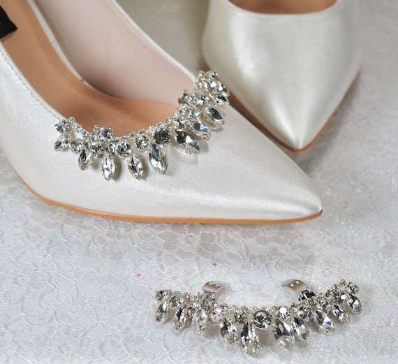 Upscale Decorative Shoe Clips Rhinestone Metal High Heels