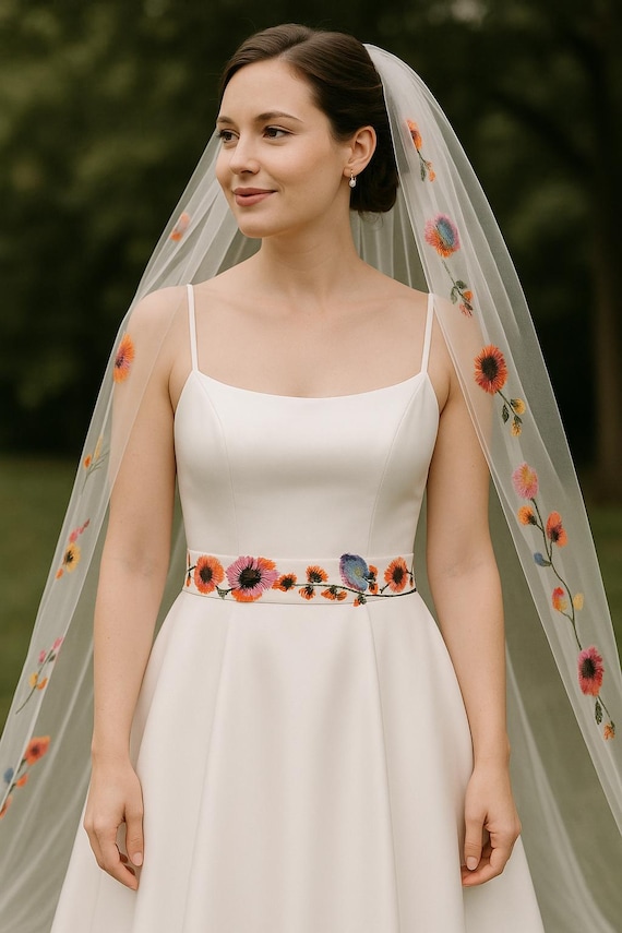 orange wedding dress sash Light Apricot Double Faced Satin Ribbon Sash