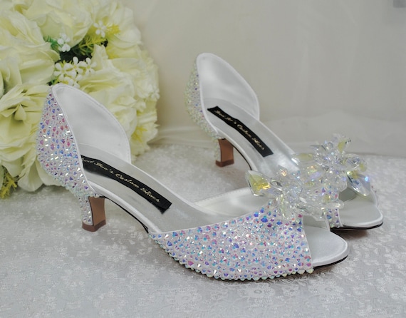 Cinderella Swarovski Style Crystal Wedding Bridal Shoes 