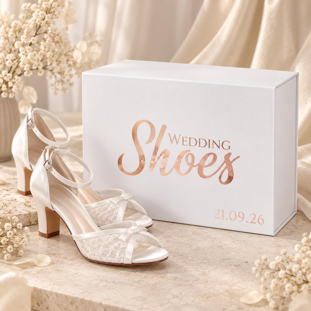 Luxury Wedding Shoe Storage Box, Gift Box, Bridal Accessory