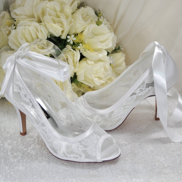 Lace Wedding Shoes Etsy