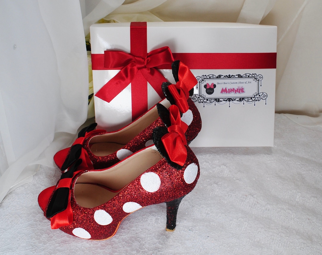 Minnie Mouse Zapatos personalizados inspirados en princesas Etsy México
