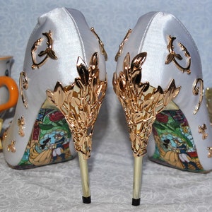 Add on Becci Boo's Custom Shoes Beauty and the Beast Soles. Disney Stained Glass Happy Ending for your Shoes DOES NOT INCLUDE the shoes. image 9