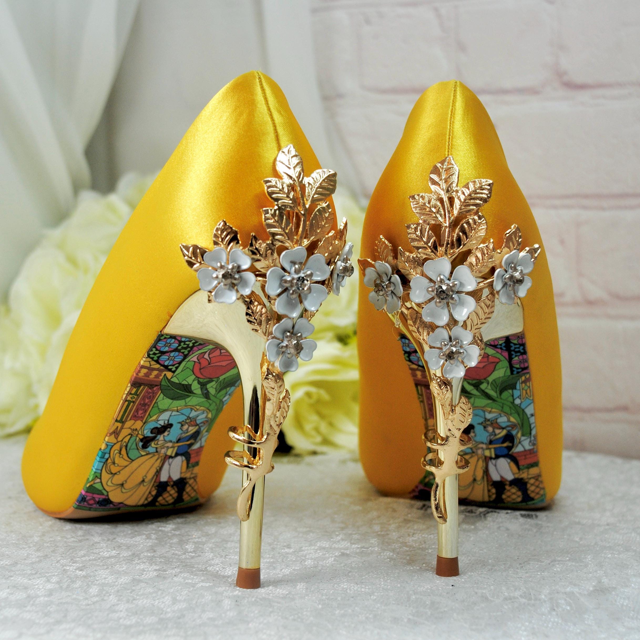 Bright Yellow Heels - Etsy