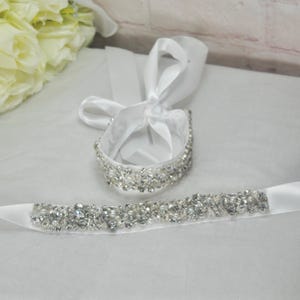 Perle Strass Knöchel Riemen : Hochzeits-Schuhzubehör mit Bindeband