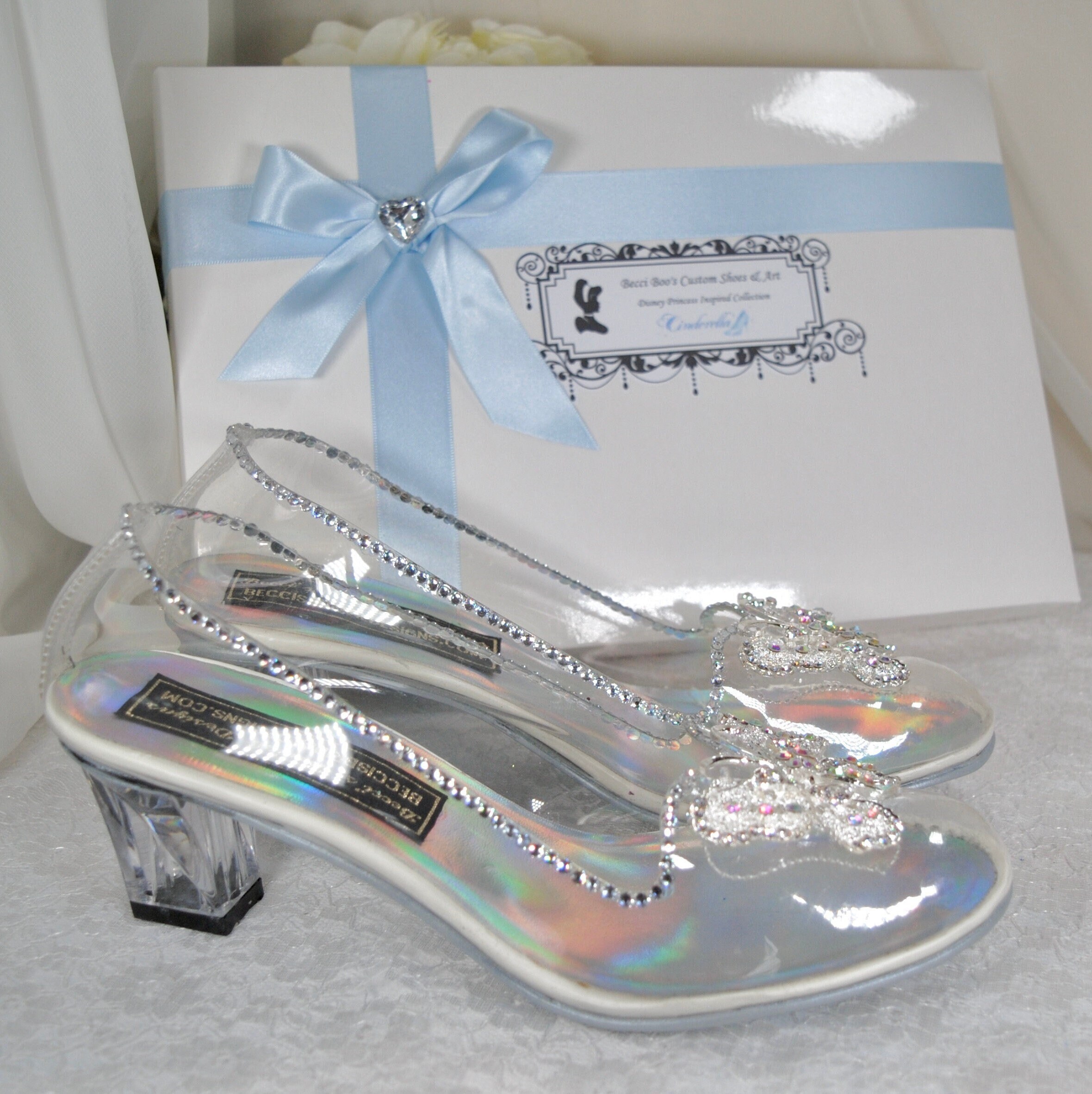 Chaussure top transparente cendrillon