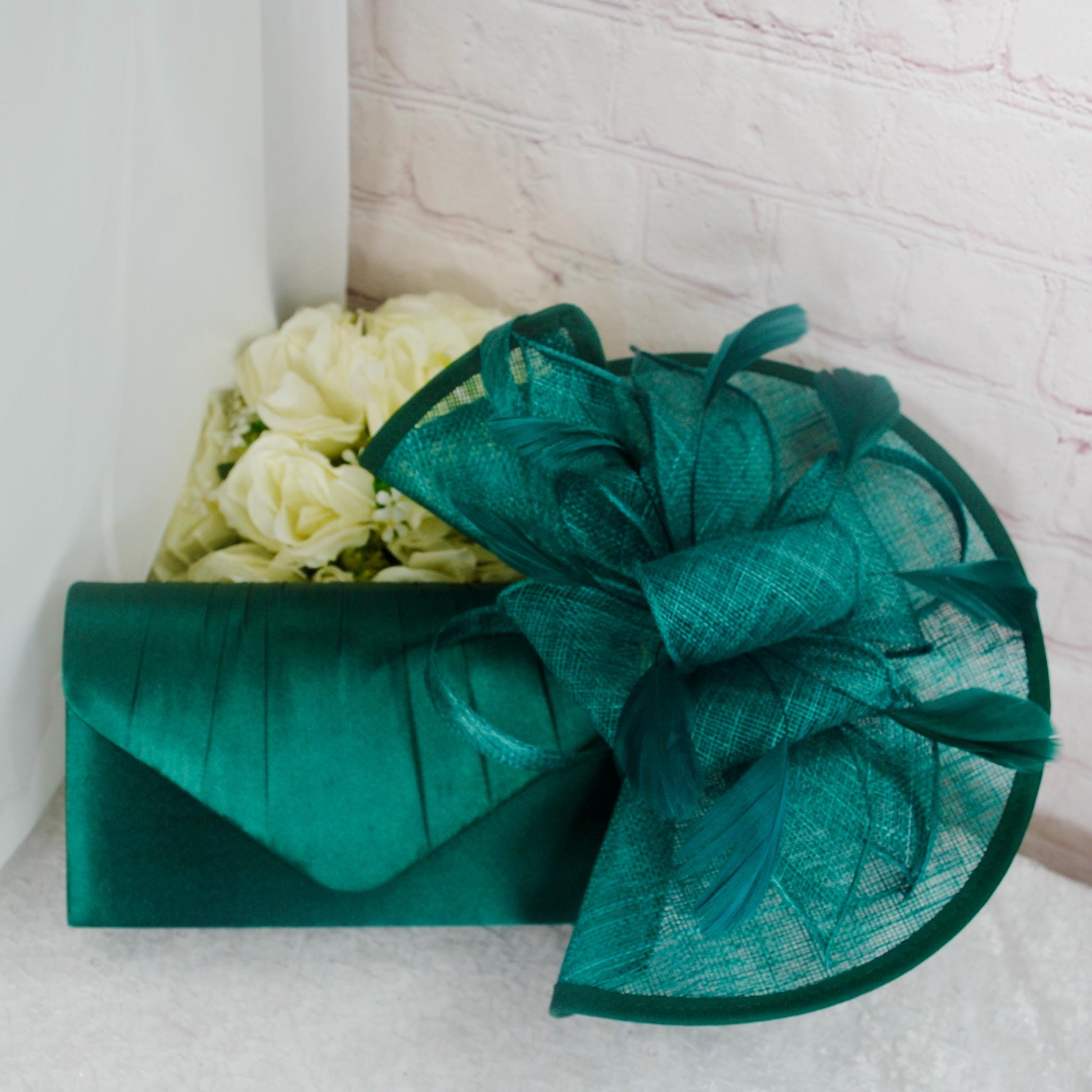 ML Studio Green Satin Hat and clutch 2pc set Athletics 2026 Clubhouse 39THIRTY M-Crown Stretch Fit Hat  main image 2