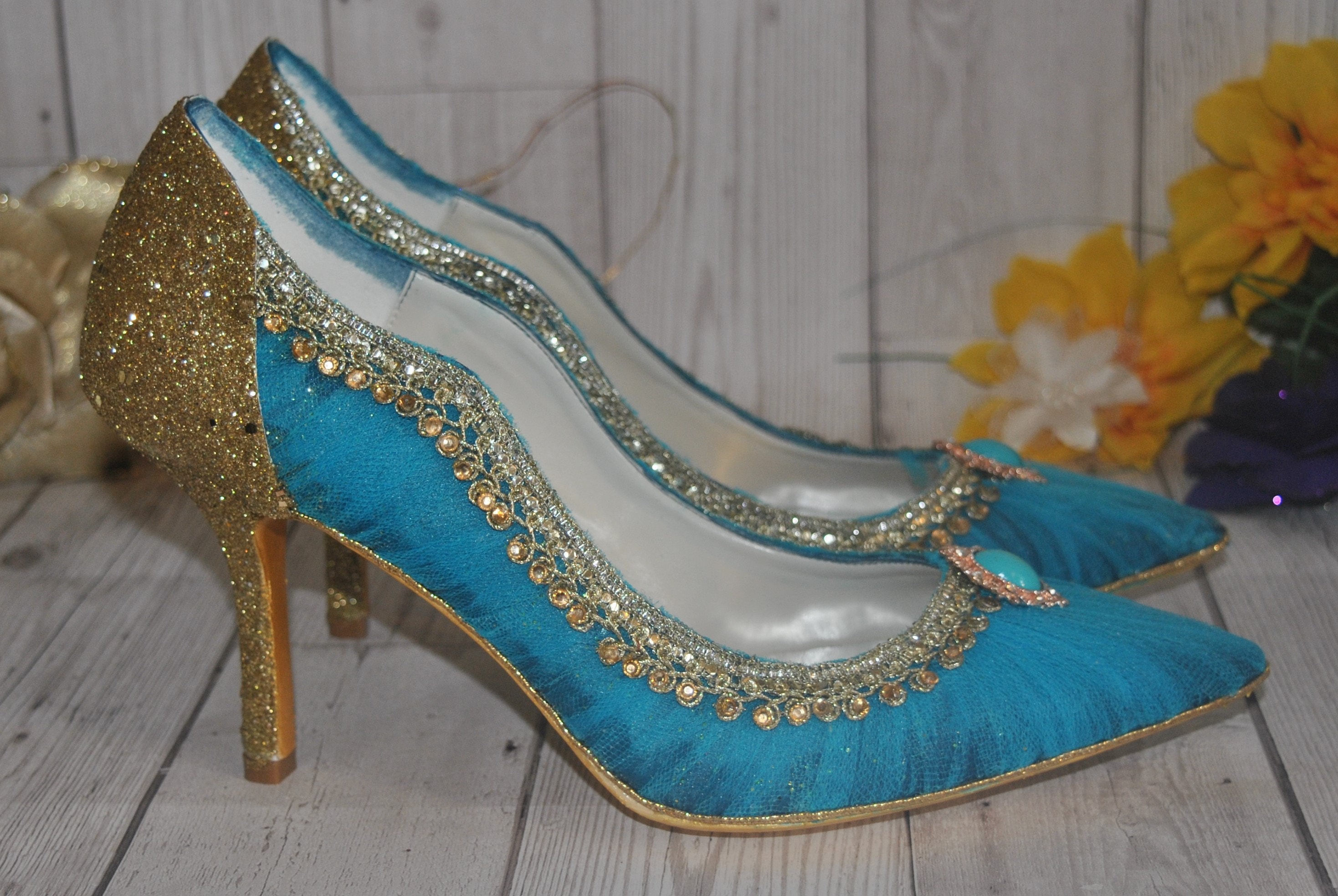 Disney Jasmine Shoes Luxury Princess Inspired Collection Etsy