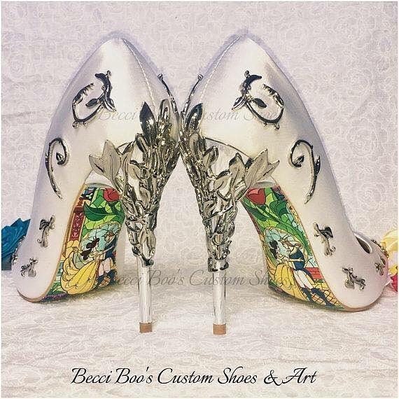 Disney Wedding Shoes Beauty and the 