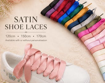 Bridal Satin Shoe Laces - DIY Your Wedding Shoes - Converse Trainers, Sneakers