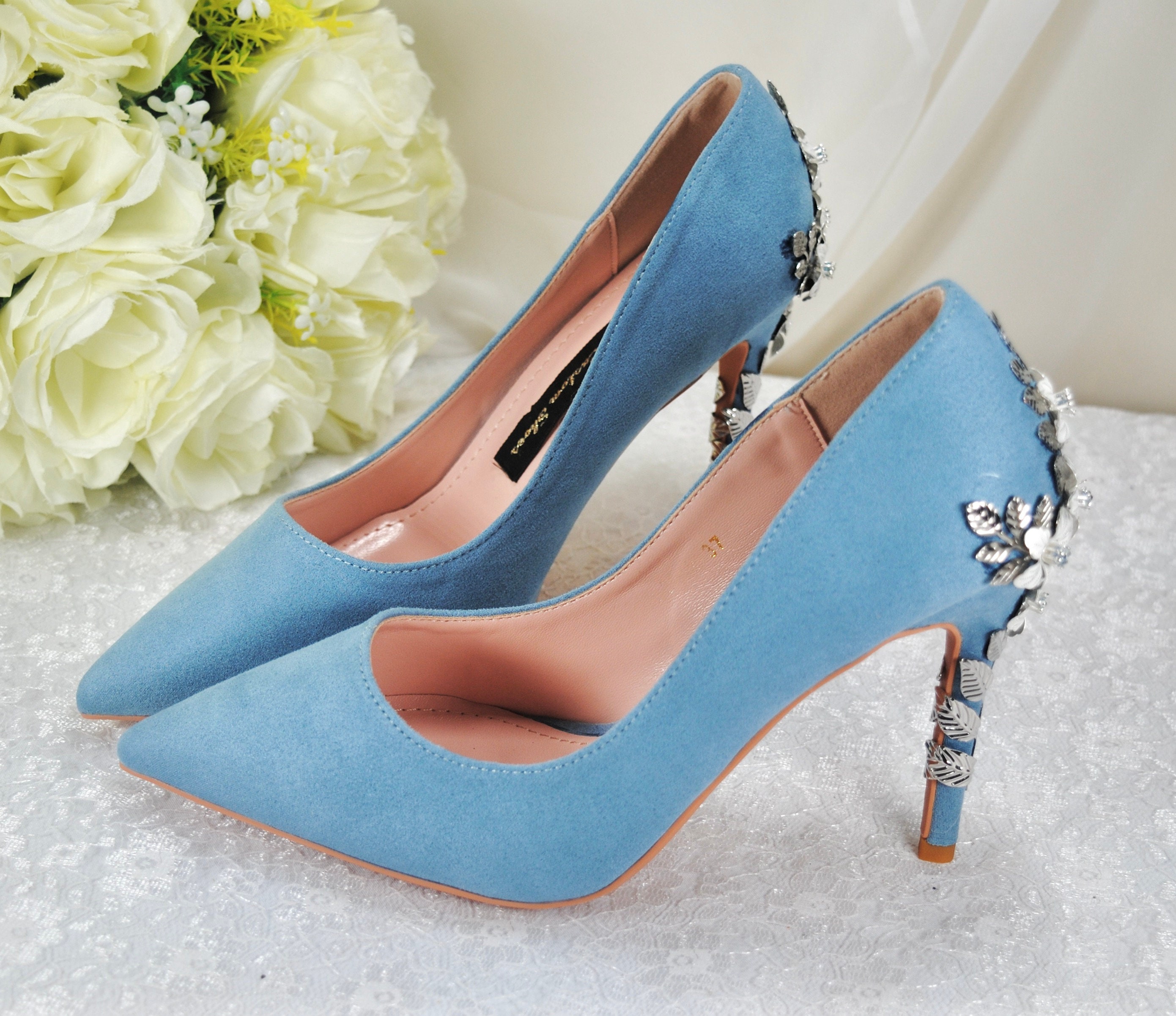 MACH & MACH: Blue Audrey 95 Heeled Sandals | SSENSE